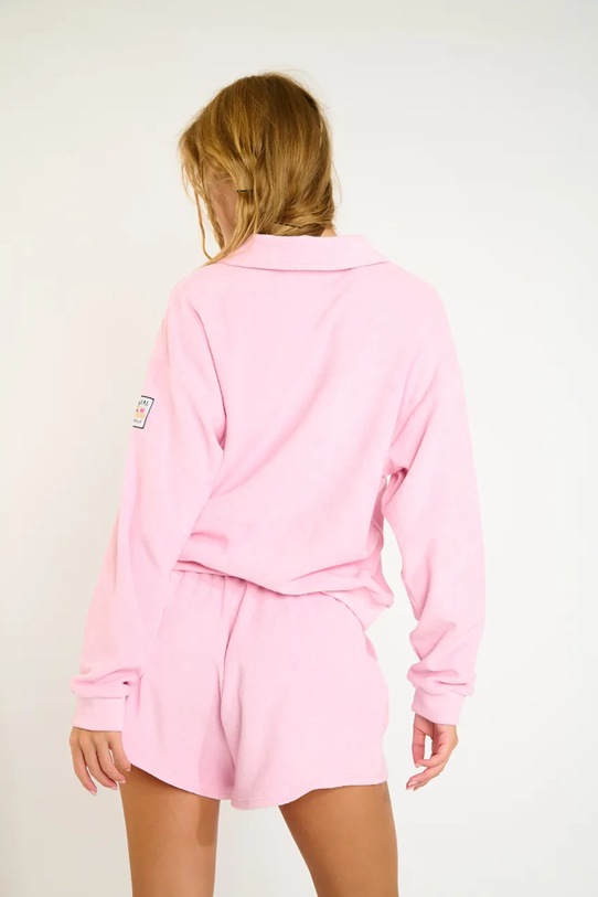 Βαμβακερό φούτερ παραλίας Banana Moon Spongetime LEIGHTON.SPONGE ροζ SS26