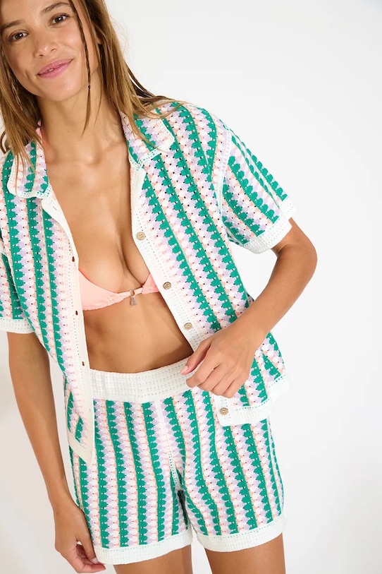 Banana Moon szorty plażowe Bloomday zielony NOLIO.BLOOMDAY