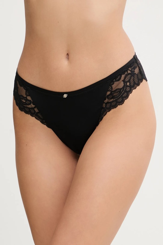 BOSS figi BRIEF BLOSSOM dzianina czarny 50556187
