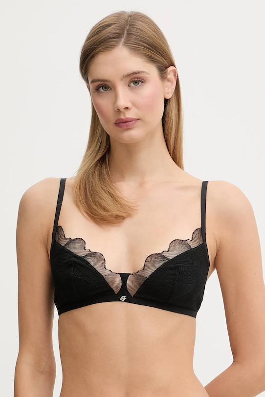 BOSS biustonosz TRIANGLE GINGKO koronka czarny 50556267