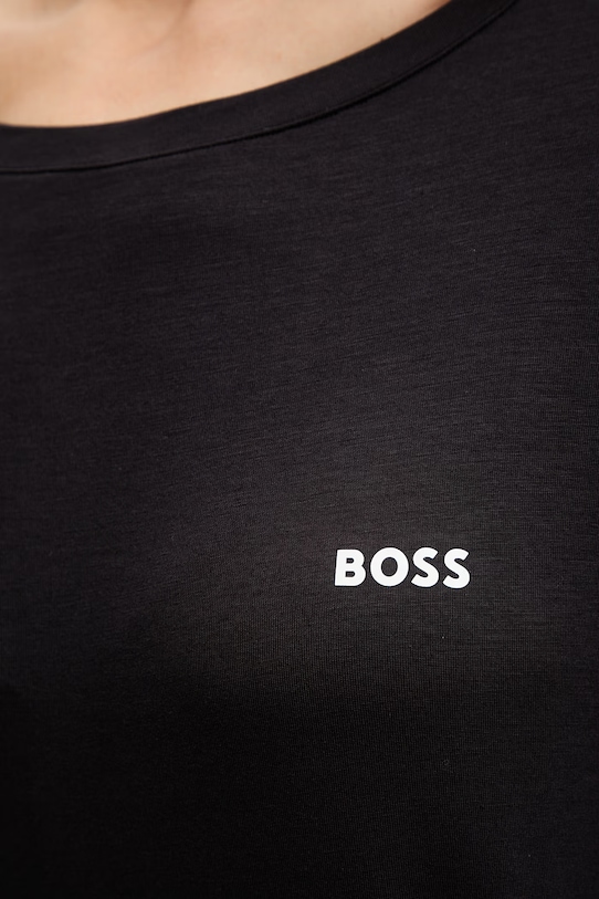 BOSS cămașă de noapte pentru femei, din vâscoză Element Nightie LS negru 50557066