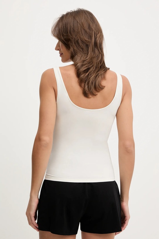 HUGO top SIGNATURE VEST 50557181 beżowy SS26