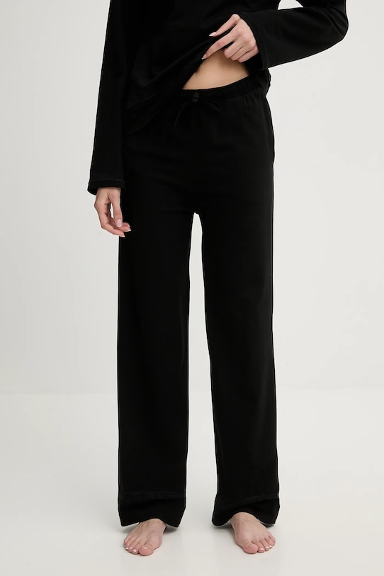 HUGO piżama MESH LOGO LONG SET czarny 50556636