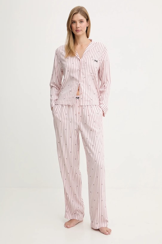 HUGO spodnie piżamowe SARTORIAL PANTS 50556664 różowy SS26