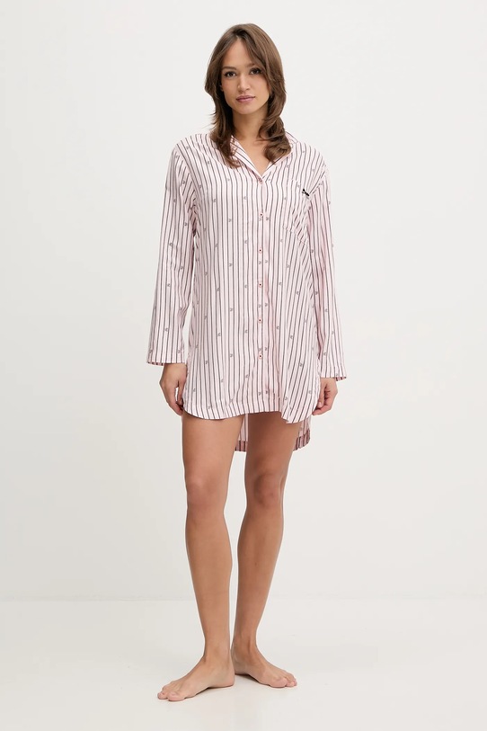 HUGO koszula nocna SARTORIAL SLEEPSHIRT 50556665 różowy SS26