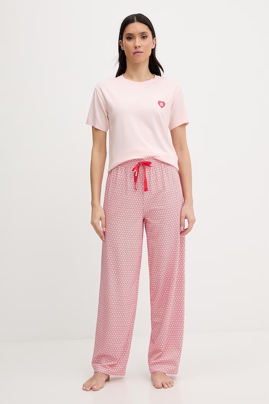 HUGO spodnie piżamowe CASUAL PANTS 50556937 czerwony SS26