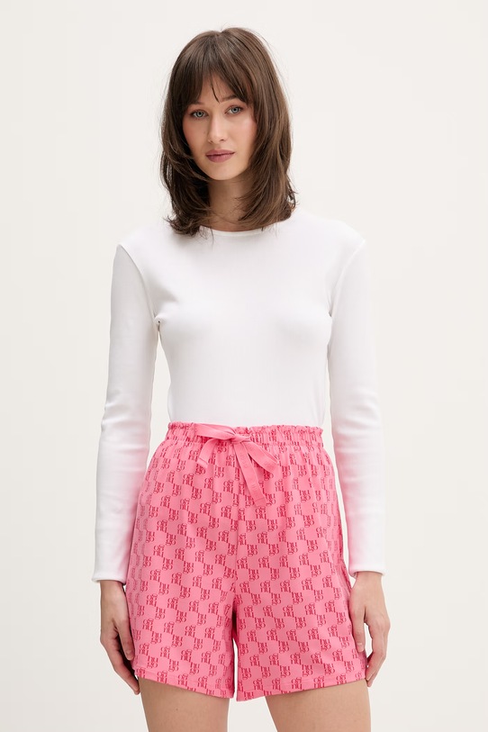 HUGO σορτς πιτζάμας γυναικεία με μοντάλ CASUAL SHORTS 50556938 ροζ SS26