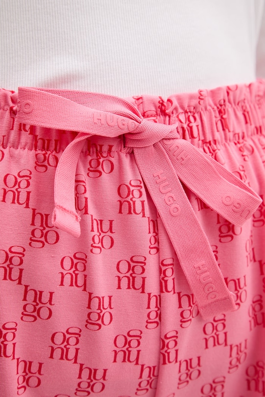 HUGO σορτς πιτζάμας γυναικεία με μοντάλ CASUAL SHORTS ροζ 50556938
