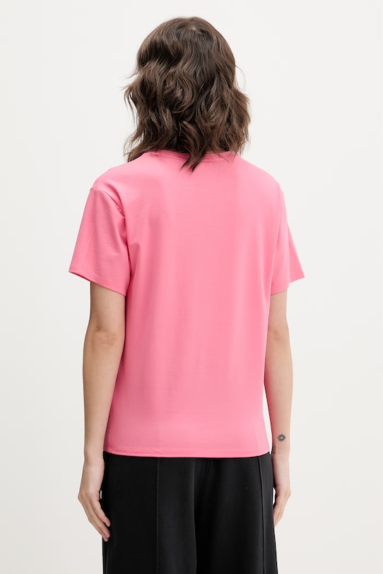 Ρούχα HUGO T-shirt γυναικείο με μοντάλ CASUAL T-SHIRT 50556981 ροζ