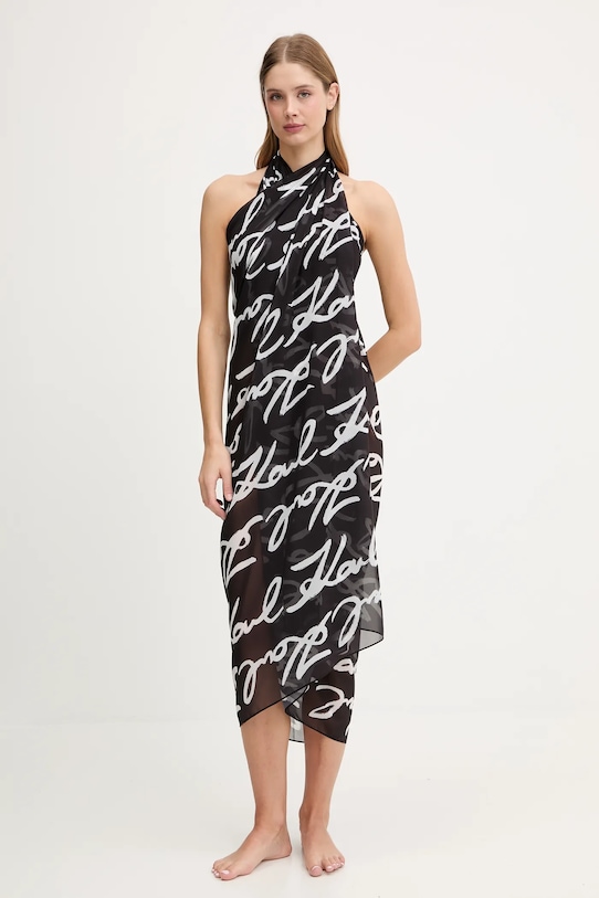 Karl Lagerfeld pareo KARL SIGNATURE B1W46061 czarny SS26