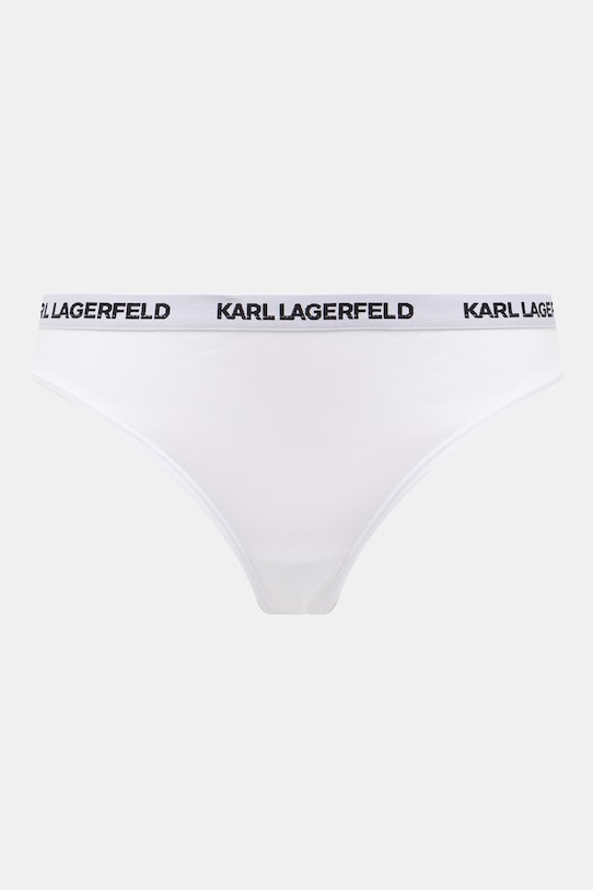 Karl Lagerfeld Stringi damskie z bawełną 3-pack B1W47031 biały SS26