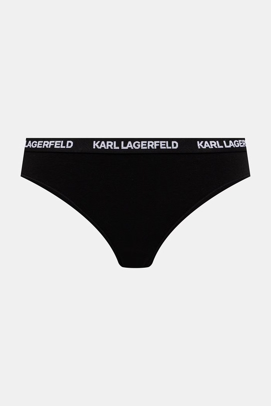 Karl Lagerfeld stringi damskie z bawełną 3-pack B1W47031 czarny SS26