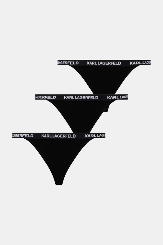 Σλιπ Karl Lagerfeld 3-pack πλεκτό ύφασμα μαύρο B1W47032