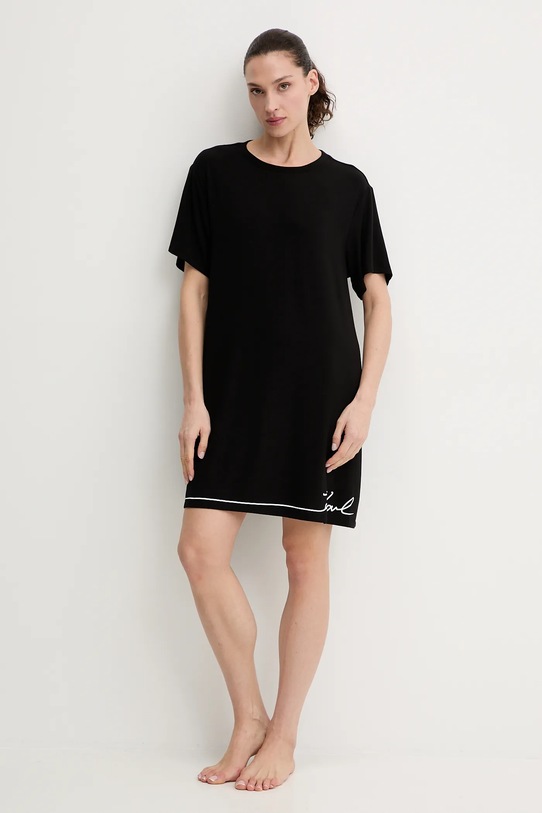 Karl Lagerfeld koszula nocna B1W45009 czarny SS26