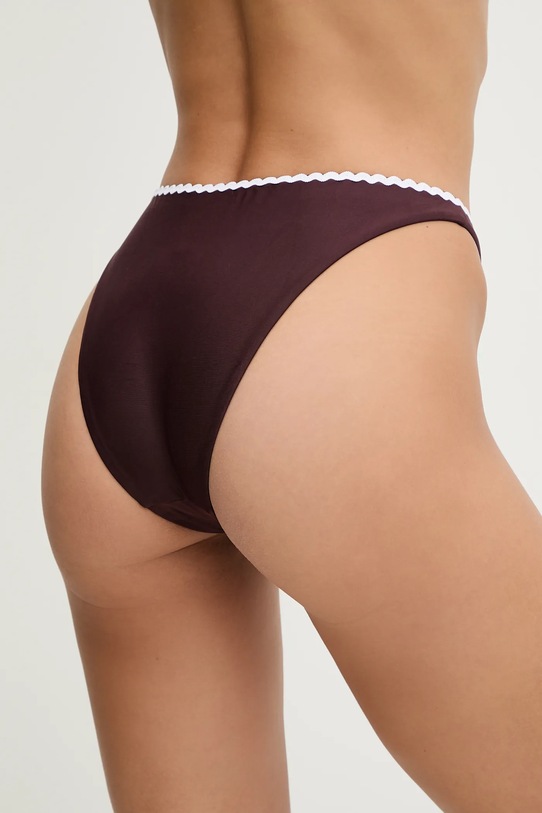 Odzież Karl Lagerfeld figi kąpielowe SIGNATURE SCALLOP B1W46020 brązowy