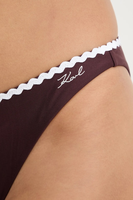 Karl Lagerfeld figi kąpielowe SIGNATURE SCALLOP brązowy B1W46020