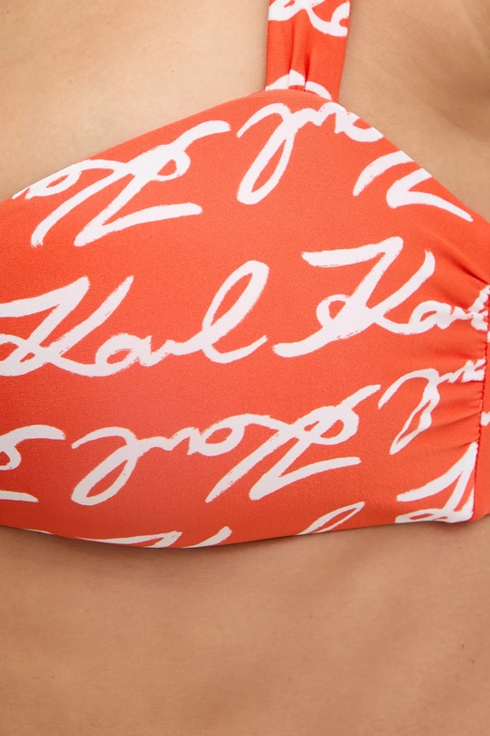 Karl Lagerfeld biustonosz kąpielowy KARL SIGNATURE pomarańczowy B1W46058