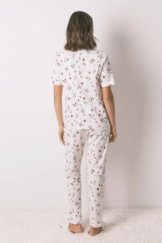 Памучна пижама women'secret SNOOPY 3132214 бежов SS26