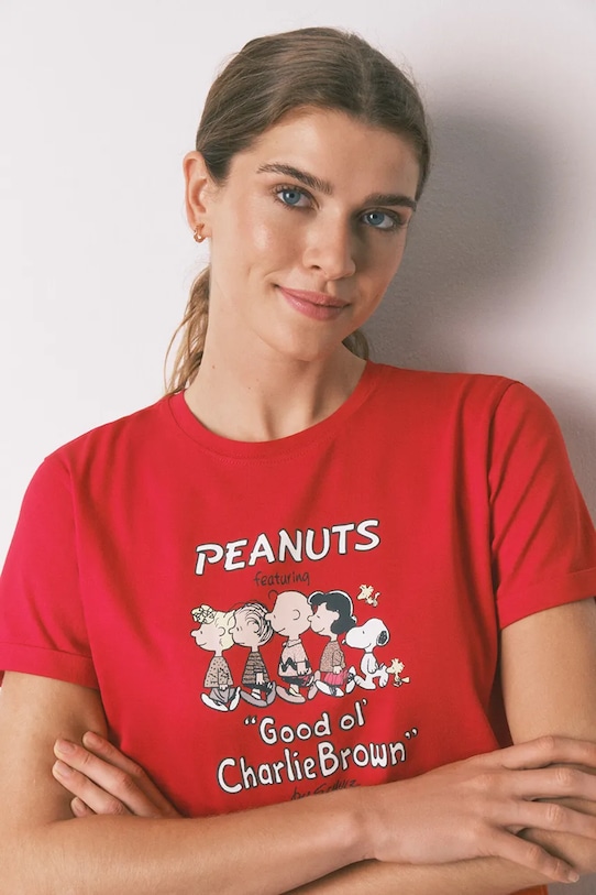 women'secret komplet piżamowy SNOOPY czerwony 3132220