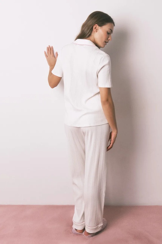 women'secret komplet piżamowy z bawełną 3132250 beżowy SS26