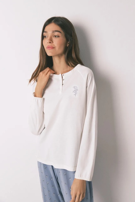 Odzież women'secret piżama bawełniana 3592465 beżowy