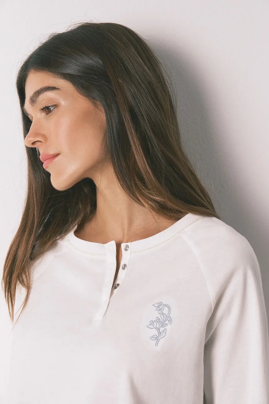 women'secret piżama bawełniana beżowy 3592465