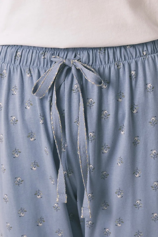 women'secret piżama bawełniana 3592465 beżowy