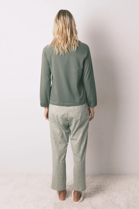 Σετ βαμβακερές πιτζάμες women'secret 3592466 πράσινο SS26