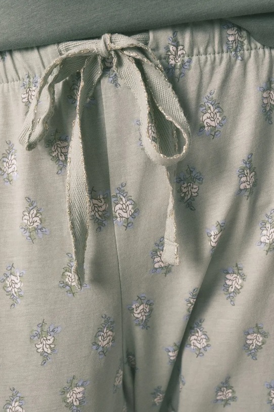 Σετ βαμβακερές πιτζάμες women'secret 3592466 πράσινο