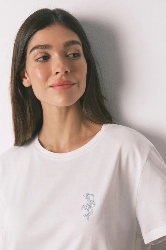 women'secret piżama bawełniana beżowy 3592467