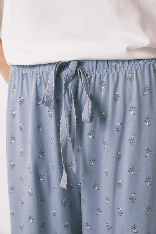 women'secret piżama bawełniana 3592467 beżowy