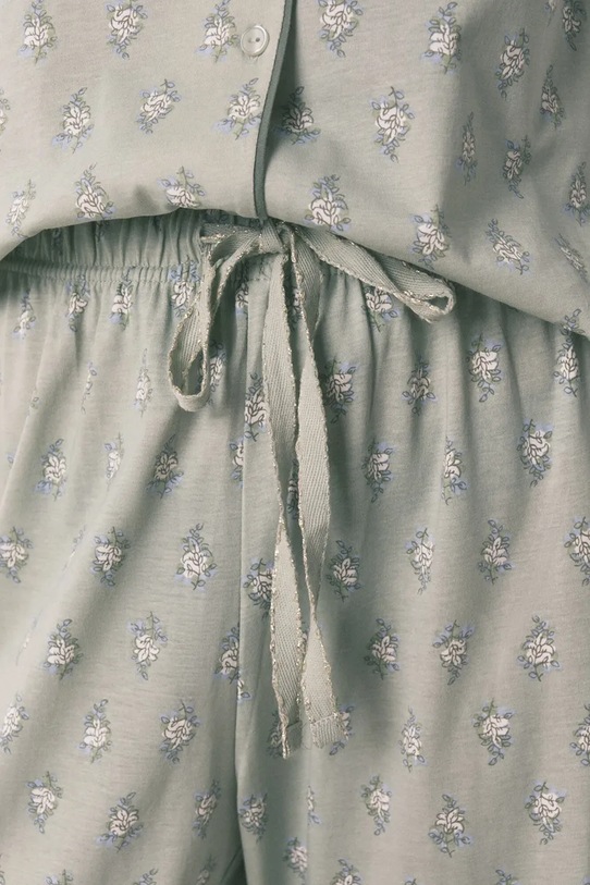 women'secret komplet piżamowy bawełniany 3592468 zielony