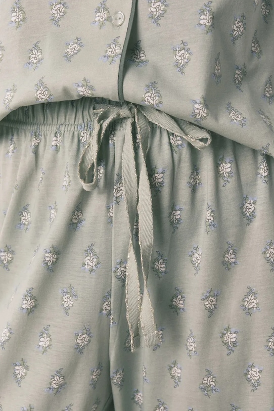 women'secret komplet piżamowy bawełniany 3592468 zielony