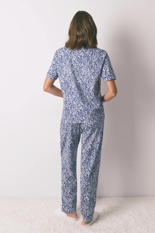 women'secret komplet piżamowy bawełniany 3592470 niebieski SS26