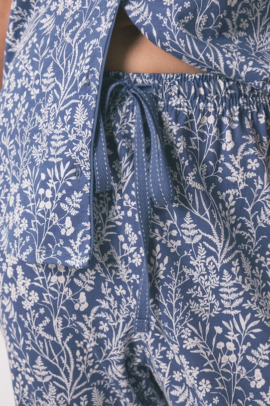 women'secret komplet piżamowy bawełniany 3592470 niebieski