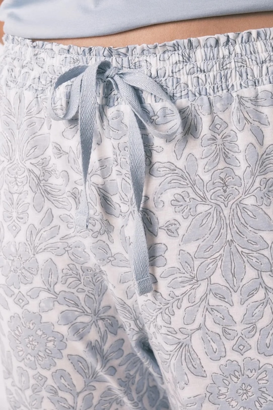 women'secret komplet piżamowy bawełniany 3592471 niebieski