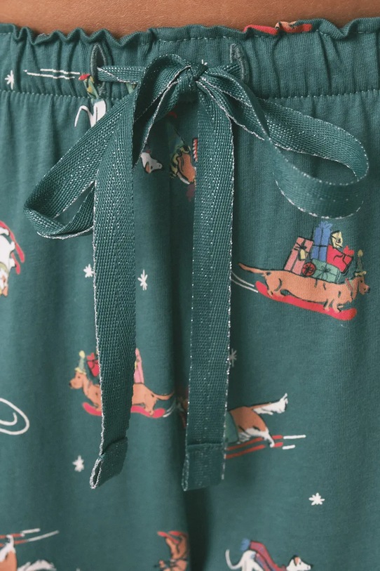 women'secret komplet piżamowy bawełniany 3592475 zielony