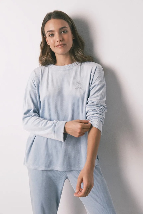 Odzież women'secret komplet piżamowy 3592488 niebieski