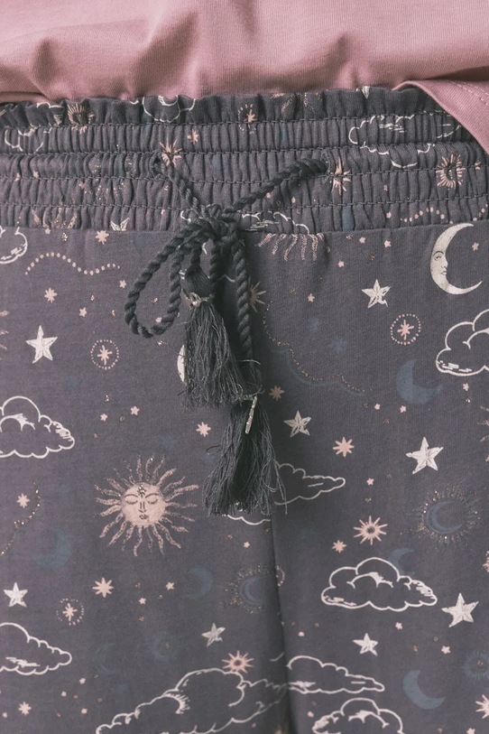 Піжамні бавовняні штани women'secret сірий 3702282