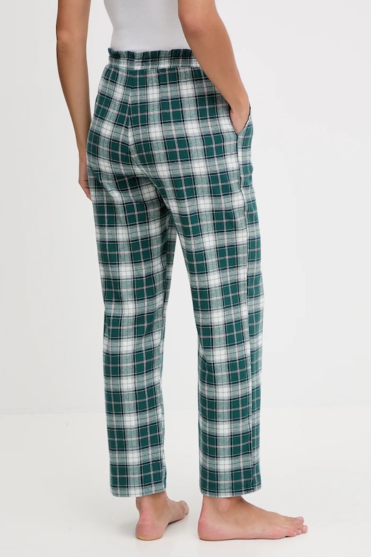 Odzież women'secret spodnie piżamowe bawełniane 3702291 zielony
