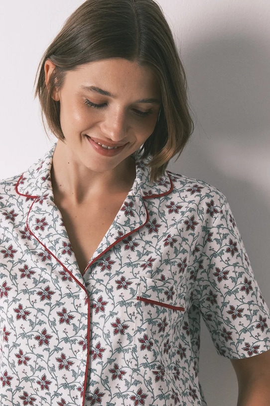 women'secret komplet piżamowy bawełniany beżowy 3792070