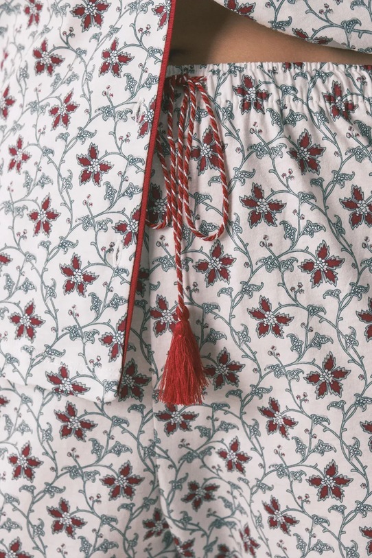 women'secret komplet piżamowy bawełniany 3792070 beżowy