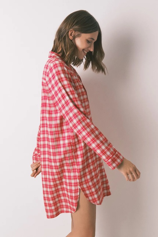 women'secret koszula nocna z bawełną SNOOPY czerwony 4442120