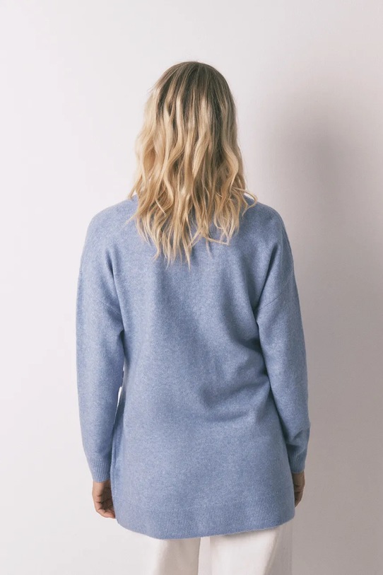 women'secret szlafrok z domieszką wełny 4682703 niebieski SS26