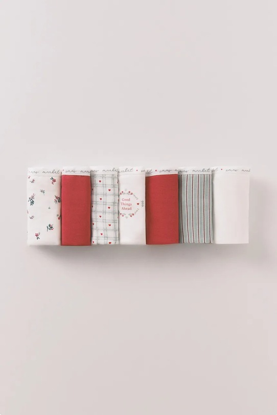 women'secret figi 7-pack wzorzyste czerwony 4932679