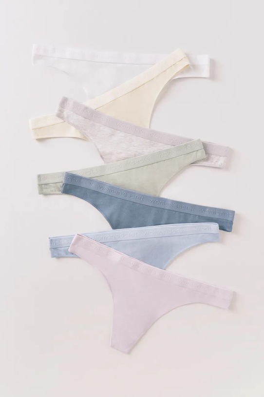 Tangice women'secret 7-pack 4932686 bela SS26