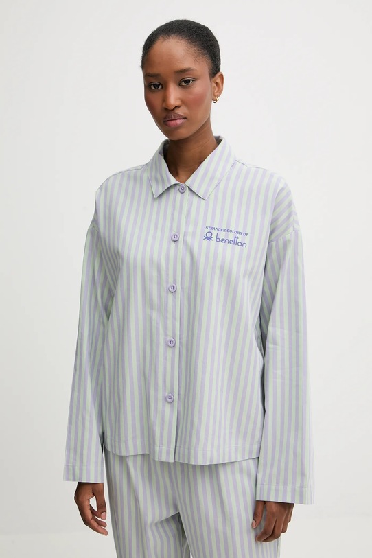 Odzież United Colors of Benetton piżama bawełniana x Stranger Things 4QFZ3P04B zielony