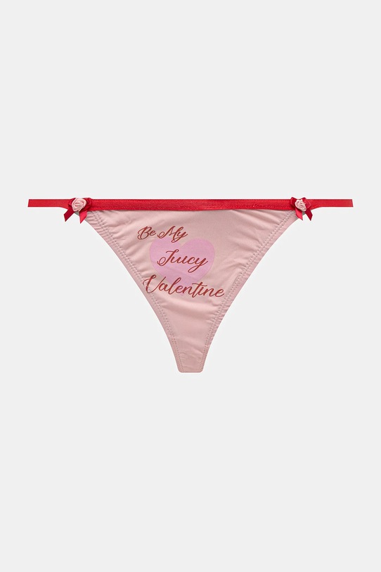 Odzież Juicy Couture stringi Be My Juicy Valentine 3-pack JCTTH126953 czerwony