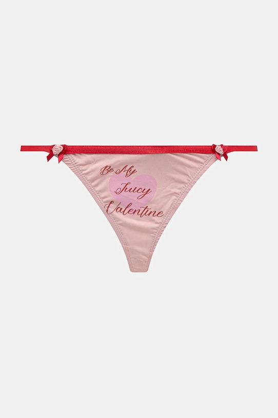 Odzież Juicy Couture stringi Be My Juicy Valentine 3-pack JCTTH126953 czerwony
