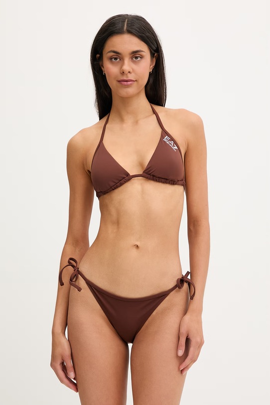 EA7 Emporio Armani strój kąpielowy dwuczęściowy damski brązowy AF20663.7W000318